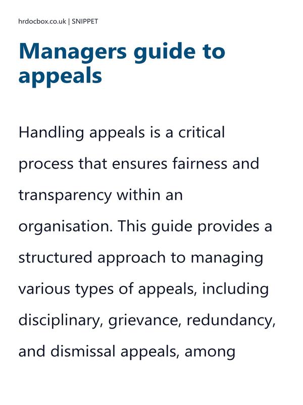 Managers guide to appeals preview
