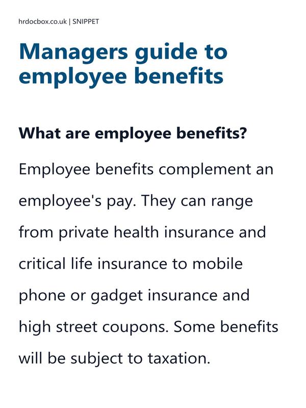 Preview snippet of Managers guide to employee benefits content