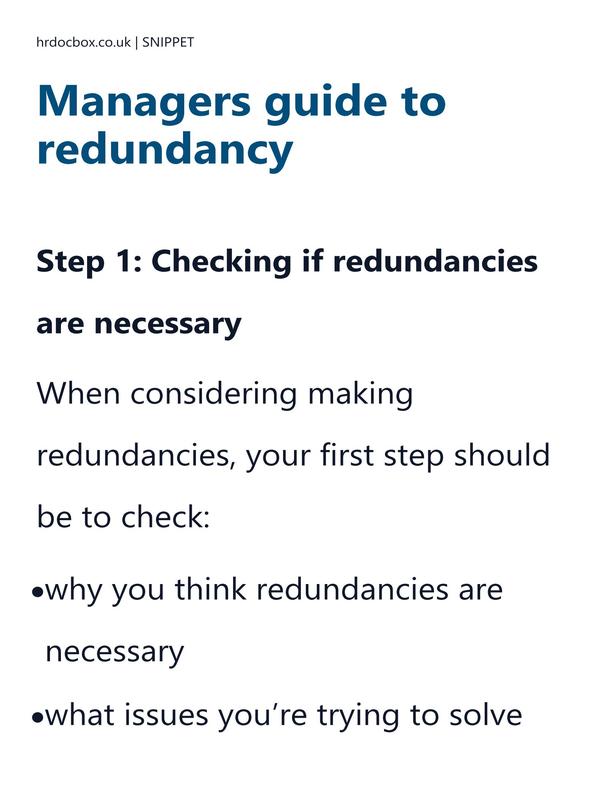 Preview snippet of guide to redundancy content